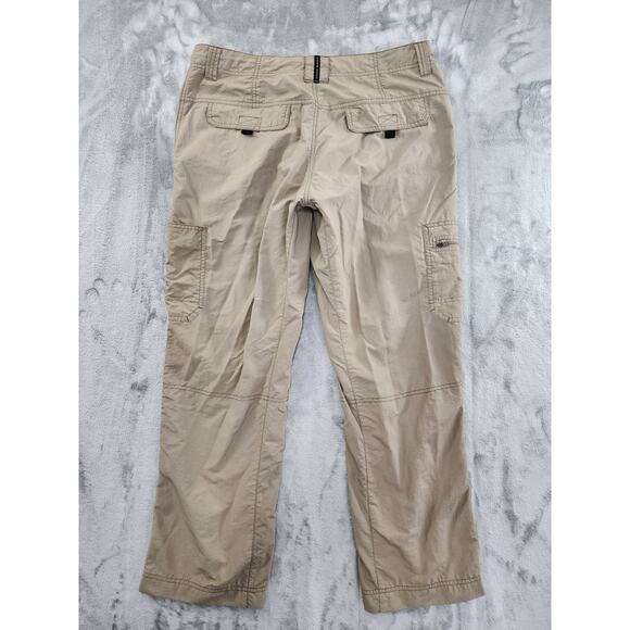 Eddie Bauer Nylon Cargo Pants Size 35/30 Tan Outdoors Fishing Hunting Hiking - Picture 3 of 15